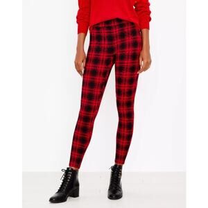 Ann Taylor LOFT Buffalo Plaid Ponte Leggings, Size M